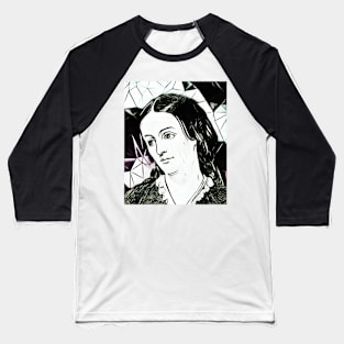 Margaret Fuller Black and White Portrait | Margaret Fuller artwork 4 Baseball T-Shirt